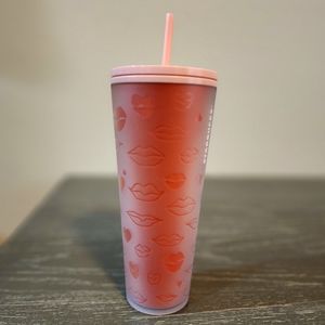 Starbucks frosted lips tumbler Valentine's Day